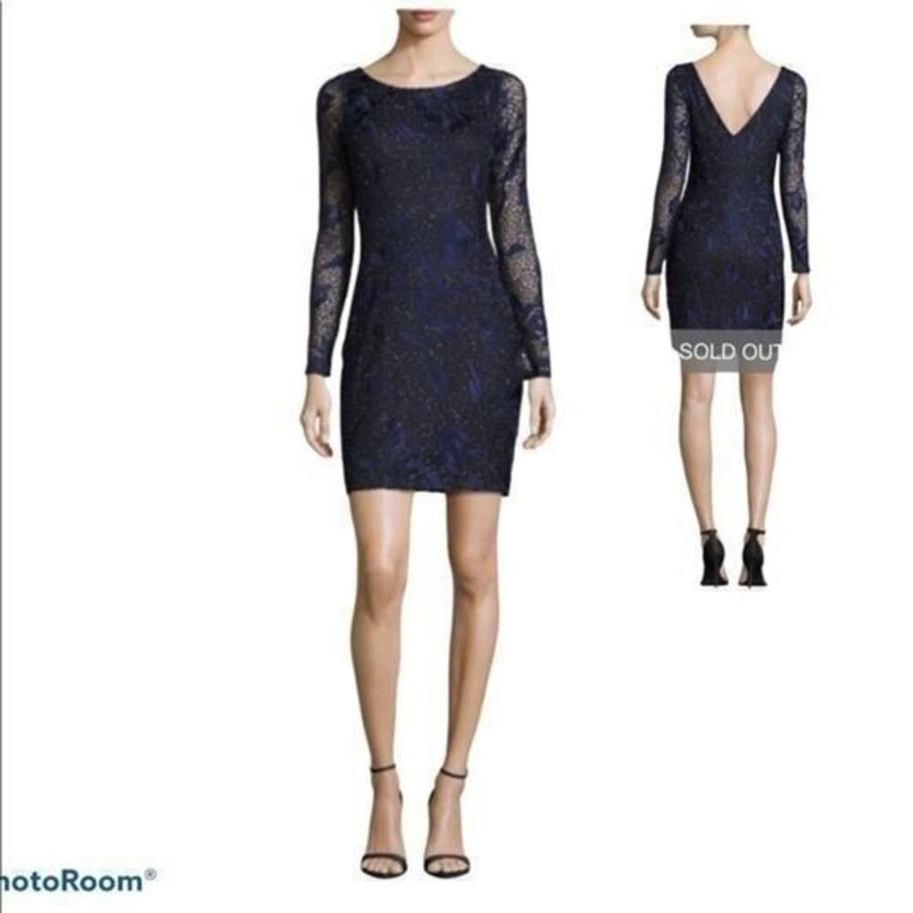 ▶️ Aidan Mattox ◀️ Beaded see through cocktail Dress